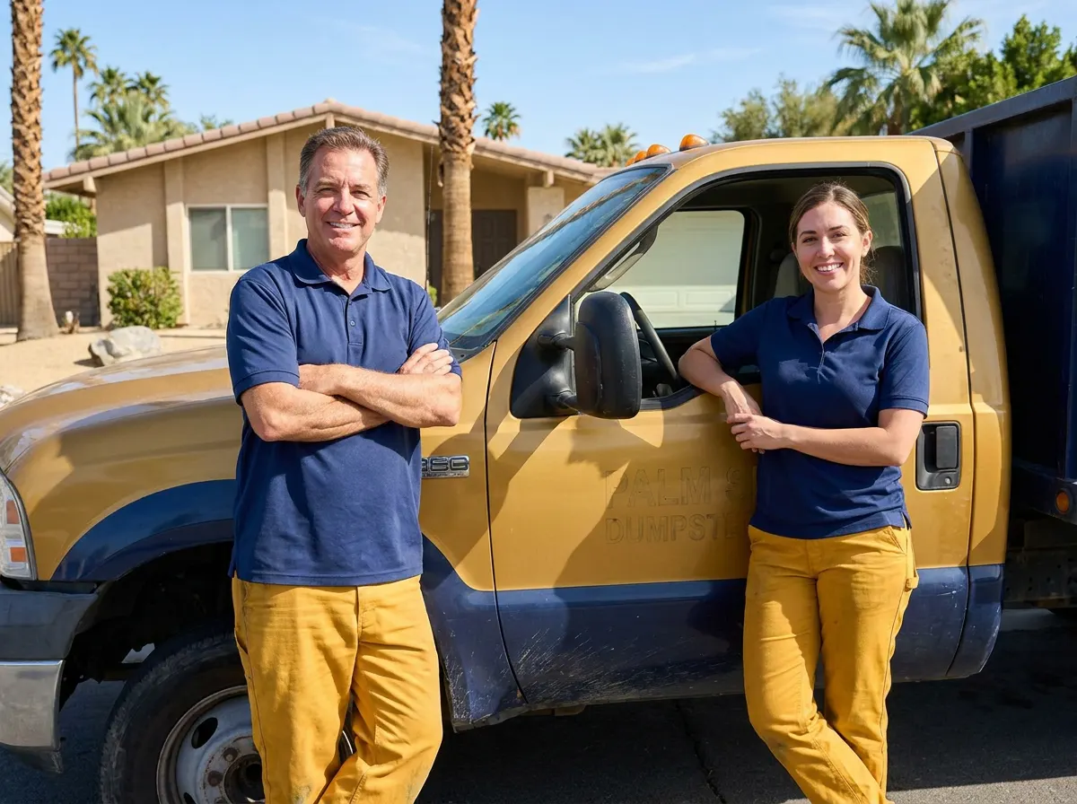No Trash Talk Dumpster Rentals dumpster rentals service team in Palm Springs, CA